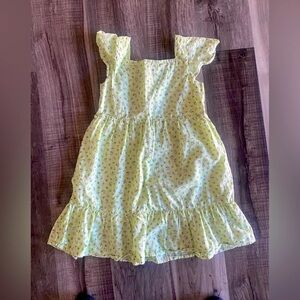 H & M Green Floral Girl's Dress Size 9/10